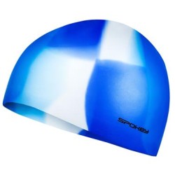 ABSTRACT Silikónová plavecká čiapka, modro-biela